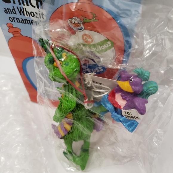 Rare Wubbulous World Dr. Seuss Grinch Whozit Ornament Jim Henson Artist Box Gift - Picture 5 of 8